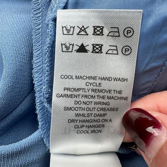 The Fold London Pants Womens 12 Blue Tavira Trousers Crop NEW Business Luxury - Picture 10 of 16